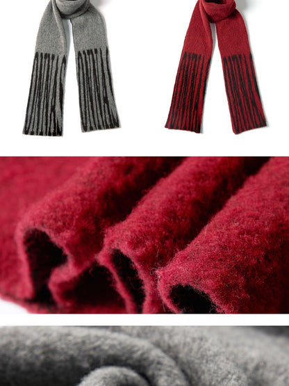 ONNASENSHI Colorblock Brushed Fleece Warm Long Women&