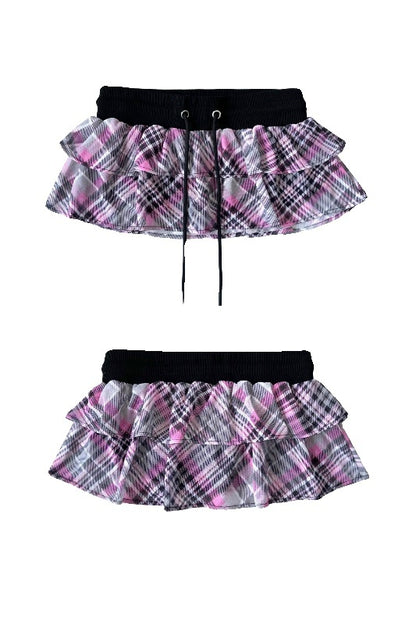 ONNASENSHI_Pink_Plaid_Sheer_Mesh_Low_Waist_Women&