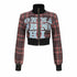 ONNASENSHI_Plaid_Studded_Jacket_Low_Waist_Mini_Skirt_Women&