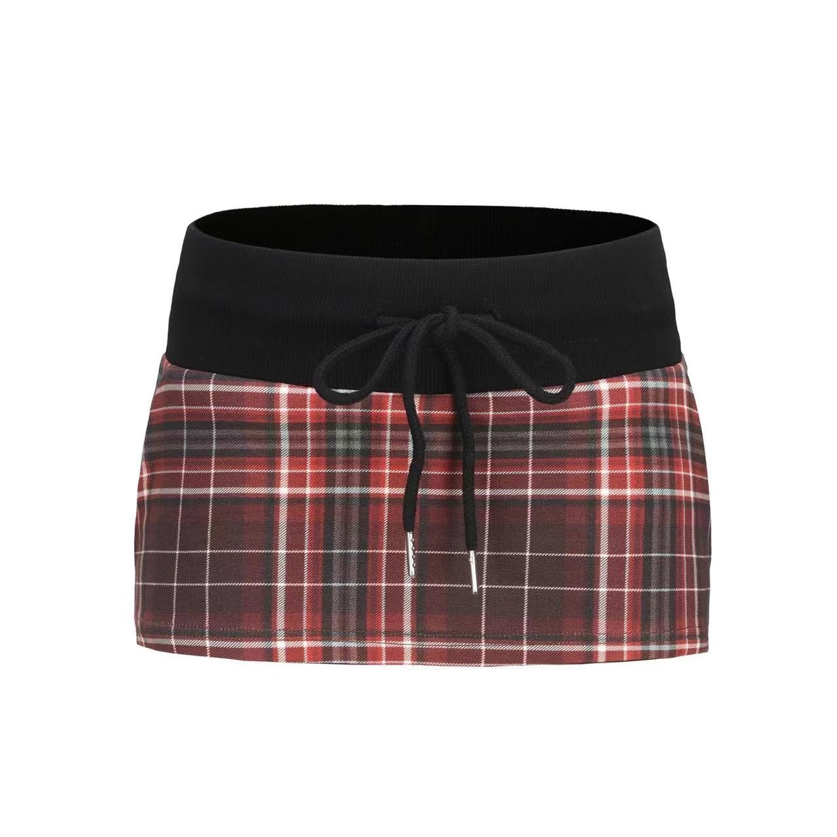 ONNASENSHI_Plaid_Studded_Jacket_Low_Waist_Mini_Skirt_Women&