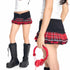 ONNASENSHI_Red_Plaid_Foldover_Waist_Zipper_Spliced_Double_Layer_Women&