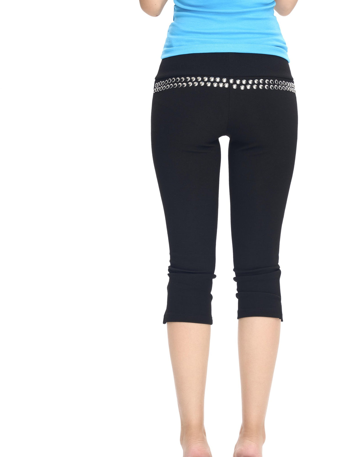 ONNASENSHI Rhinestone Rivet Polka Dot Patchwork Slim Women&