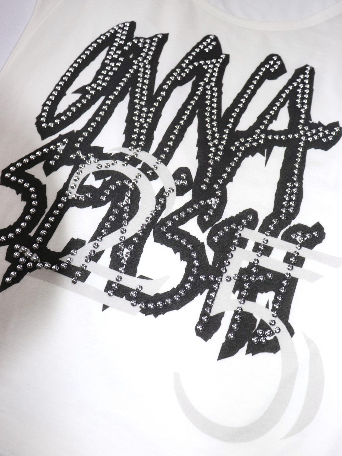 ONNASENSHI Vintage Distressed Stud Print Women&