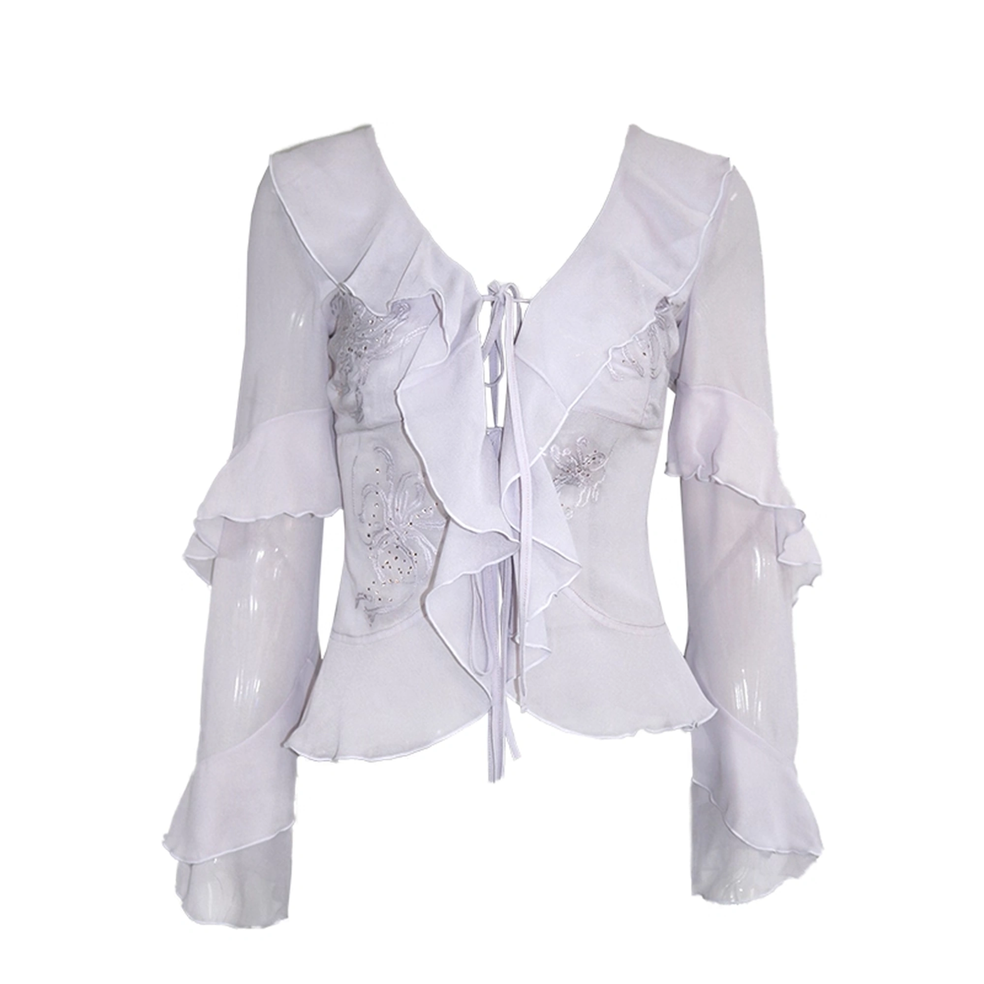 OPEN_AESTHETIC_Embroidered_Tie_Waist_Open_Front_Long_Sleeve_Vintage_Lavender_Gauze_Women_Shirt_MISSTT