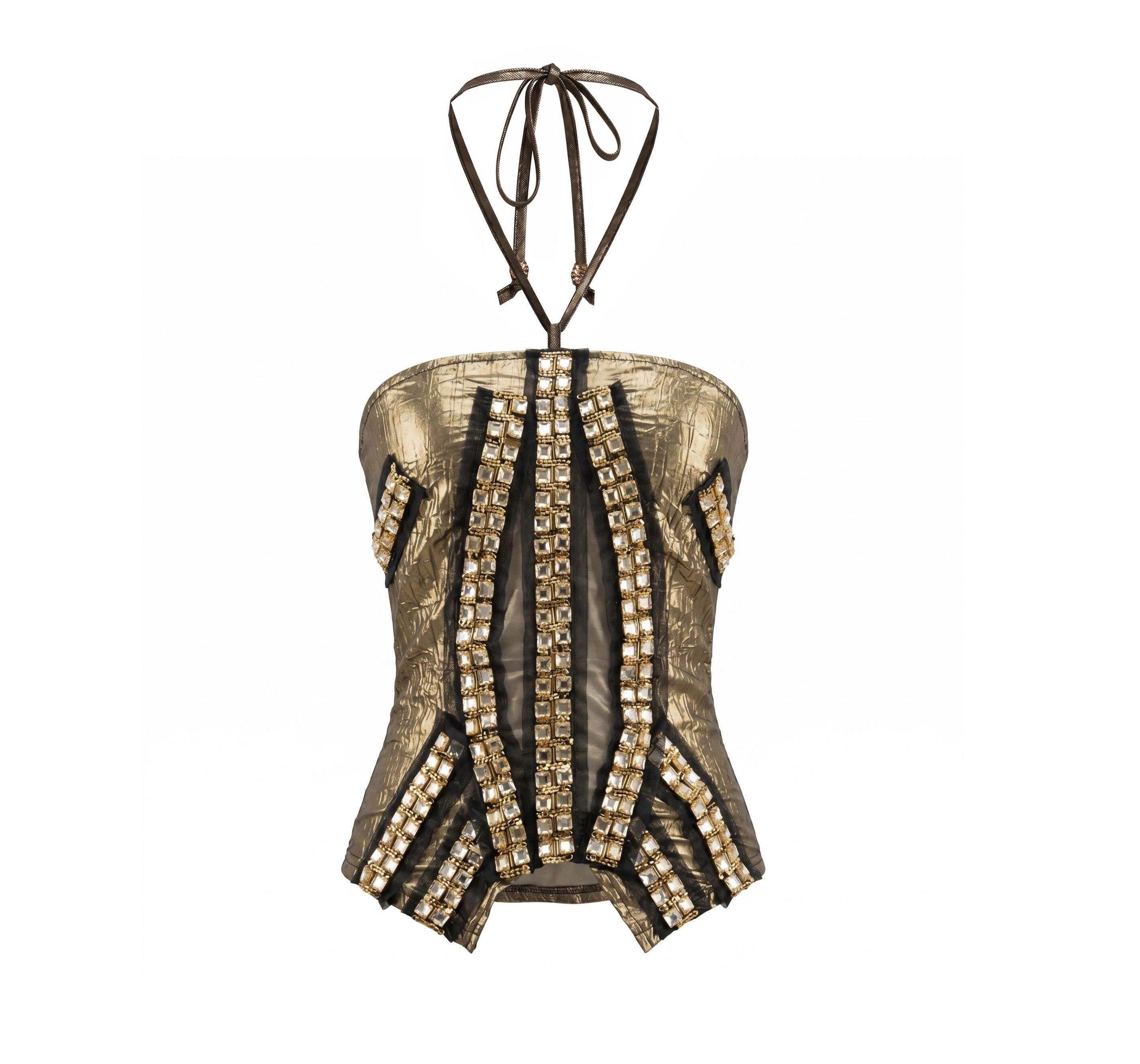 OPEN_AESTHETIC_Metallic_Rhinestone_Sequin_Cropped_Halter_Women&