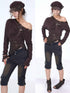 OPEN_AESTHETIC_One_Shoulder_Rhinestone_Lace_Patchwork_Slim_Fit_Women&