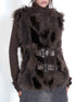 OPEN_AESTHETIC_Plush_Paneled_High_Neck_Double_Button_Slim_Fit_Women&