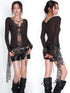 OPEN_AESTHETIC_Sexy_Deep_V_Rhinestone_Long_Sleeve_Tencel_Knit_Women&