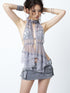 OPEN AESTHETIC Sexy Sheer Lace Open Back Button Tie Women&
