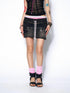 OPEN AESTHETIC Washed Distressed Ribbed Lace Drawstring High Waist Women&