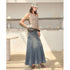 2th Desire Sleeveless Beaded Off Shoulder Crop Top