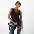 2th Desire Deconstructed Punk Studded Fringe Crossbody Bag Vintage Style