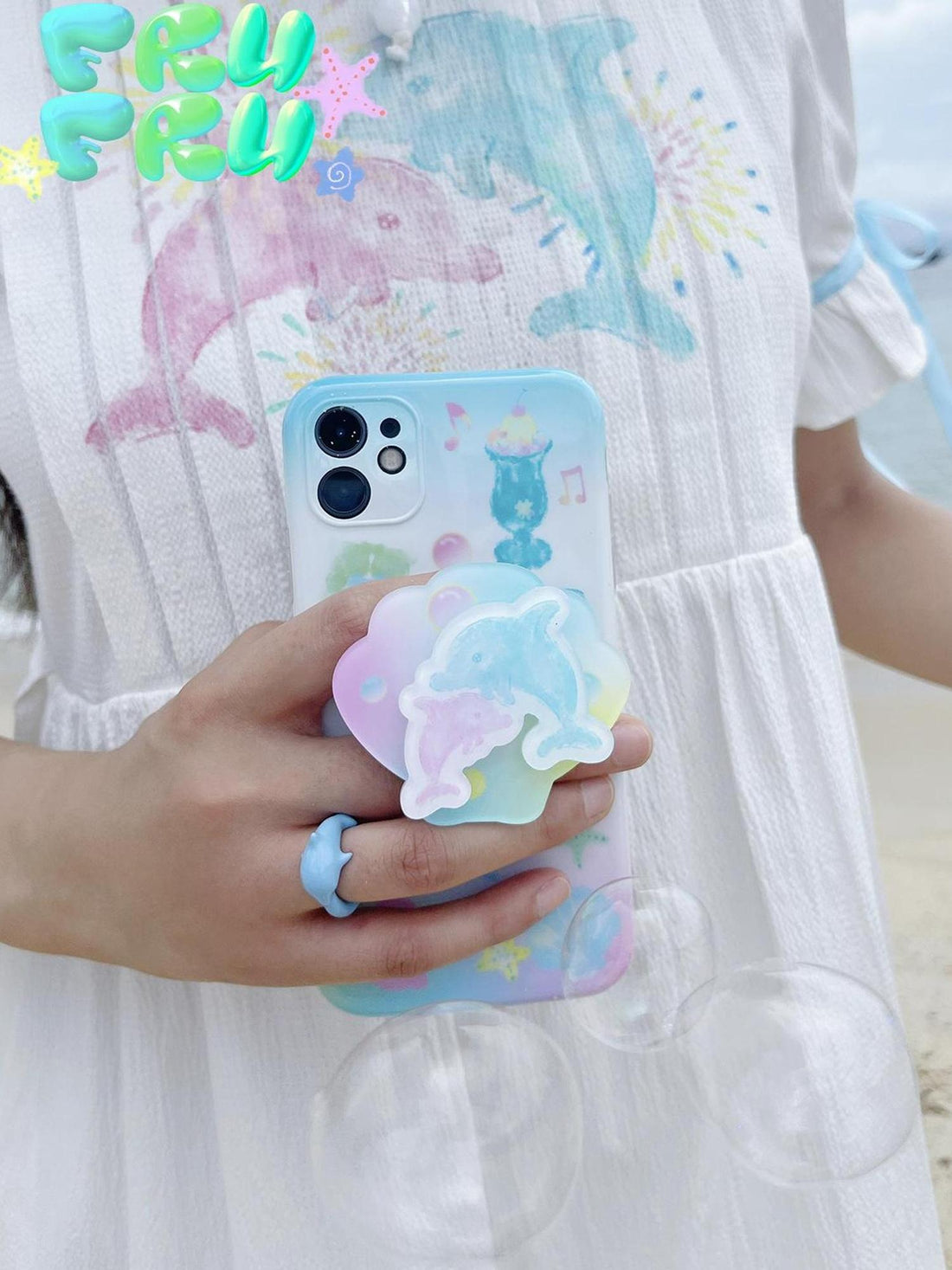 Frufru Gulu Ocean Paradise Cute Cartoon Animal Full Cover Soft Case For Iphone