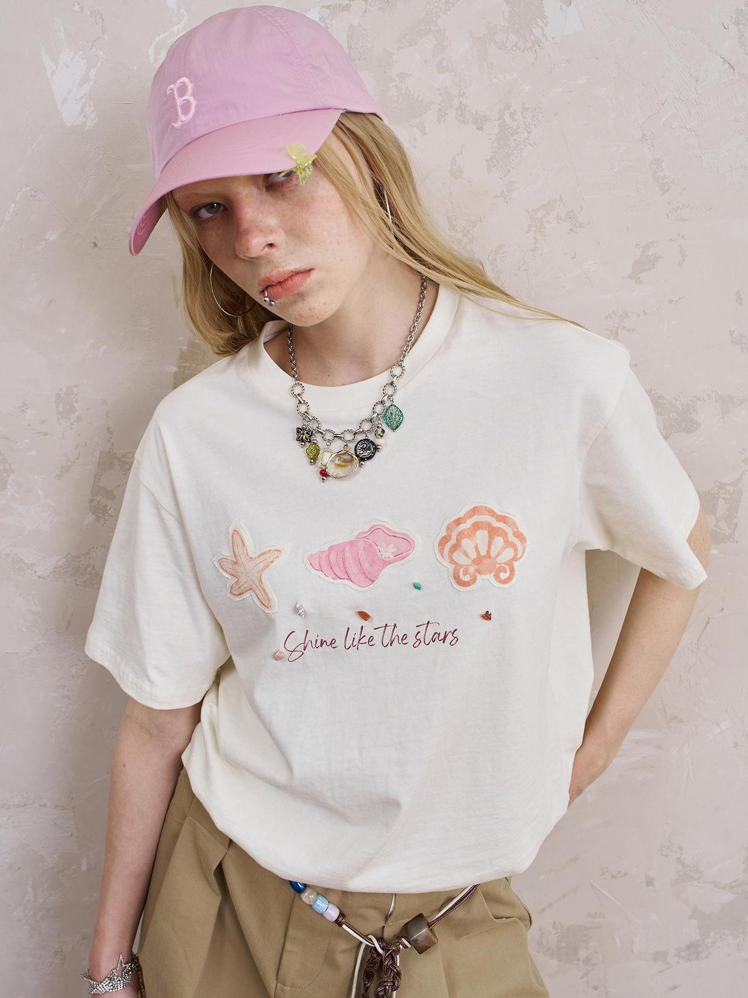 DIDDI MODA Oceanic Patchwork Cotton Tee