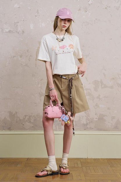 DIDDI MODA Oceanic Patchwork Cotton Tee