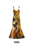 OfAkiva Abstract Beaded Asymmetric Straps Fishtail Women&