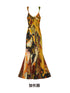 OfAkiva Abstract Beaded Asymmetric Straps Fishtail Women&