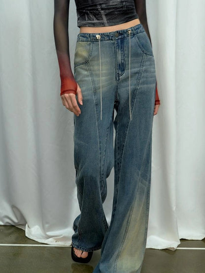 OfAkiva Airflow Washed Ombre Cool Touch Wide Leg Jeans