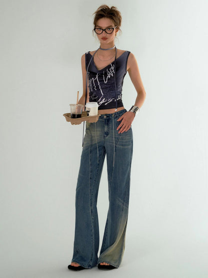 OfAkiva Airflow Washed Ombre Cool Touch Wide Leg Jeans