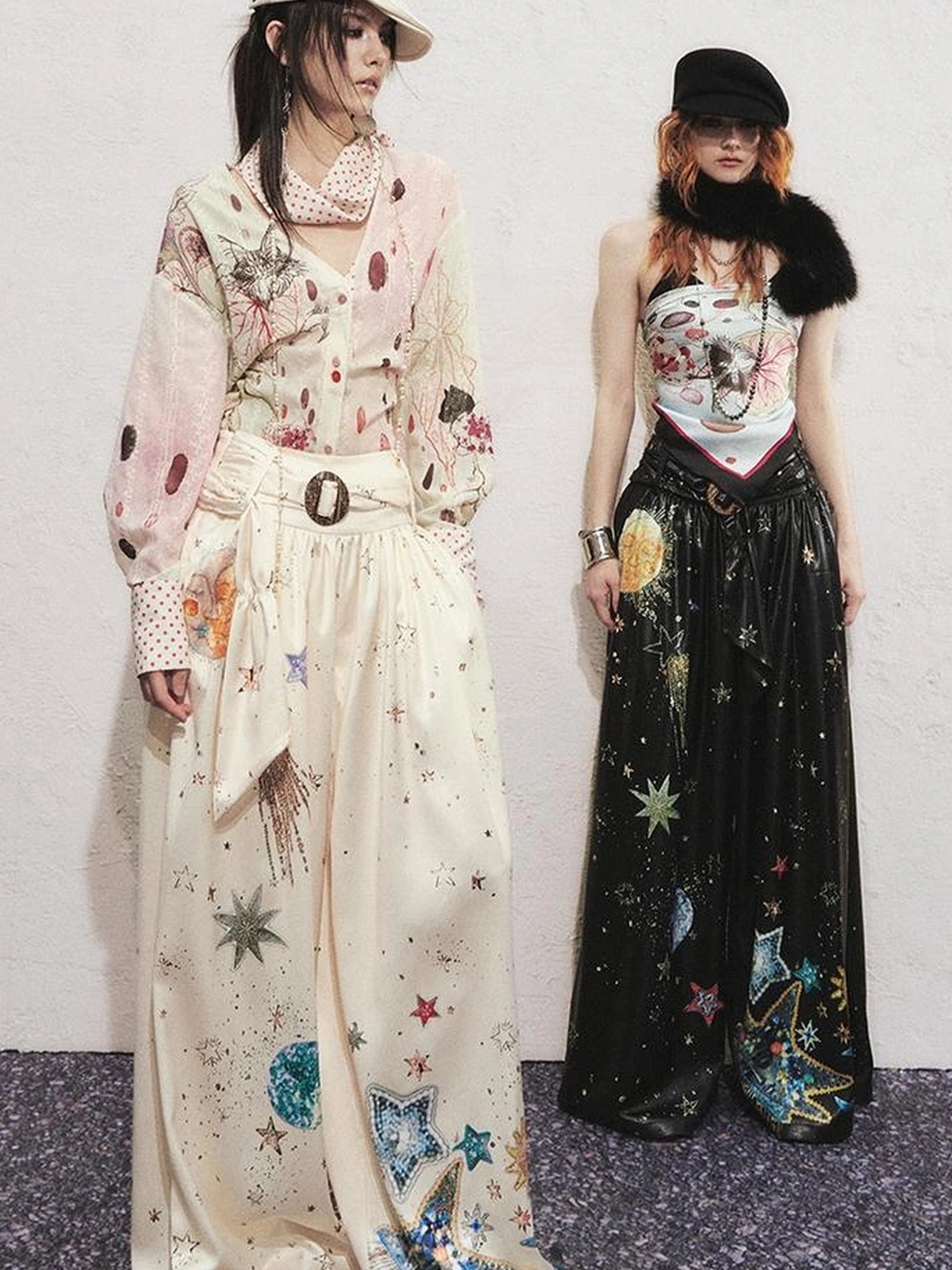 OfAkiva Akiva Bountiful Begonia Kitten Silk Scarf