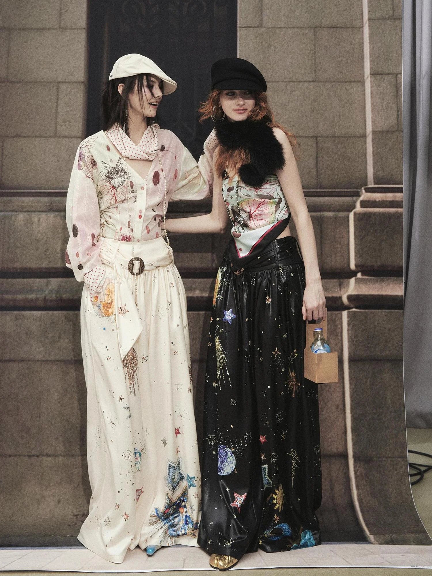 OfAkiva Akiva Bountiful Begonia Kitten Silk Scarf