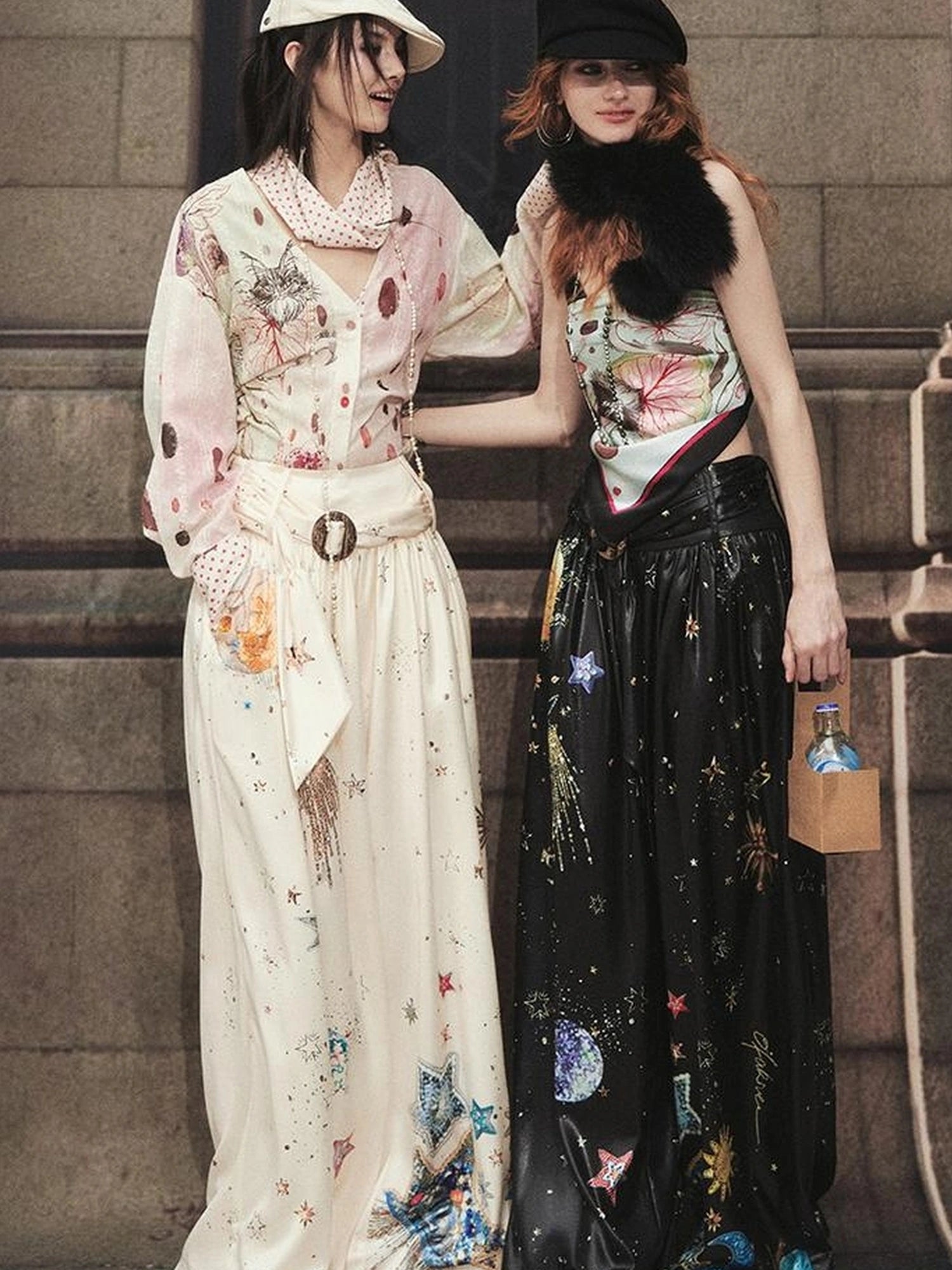 OfAkiva Akiva Bountiful Begonia Kitten Silk Scarf