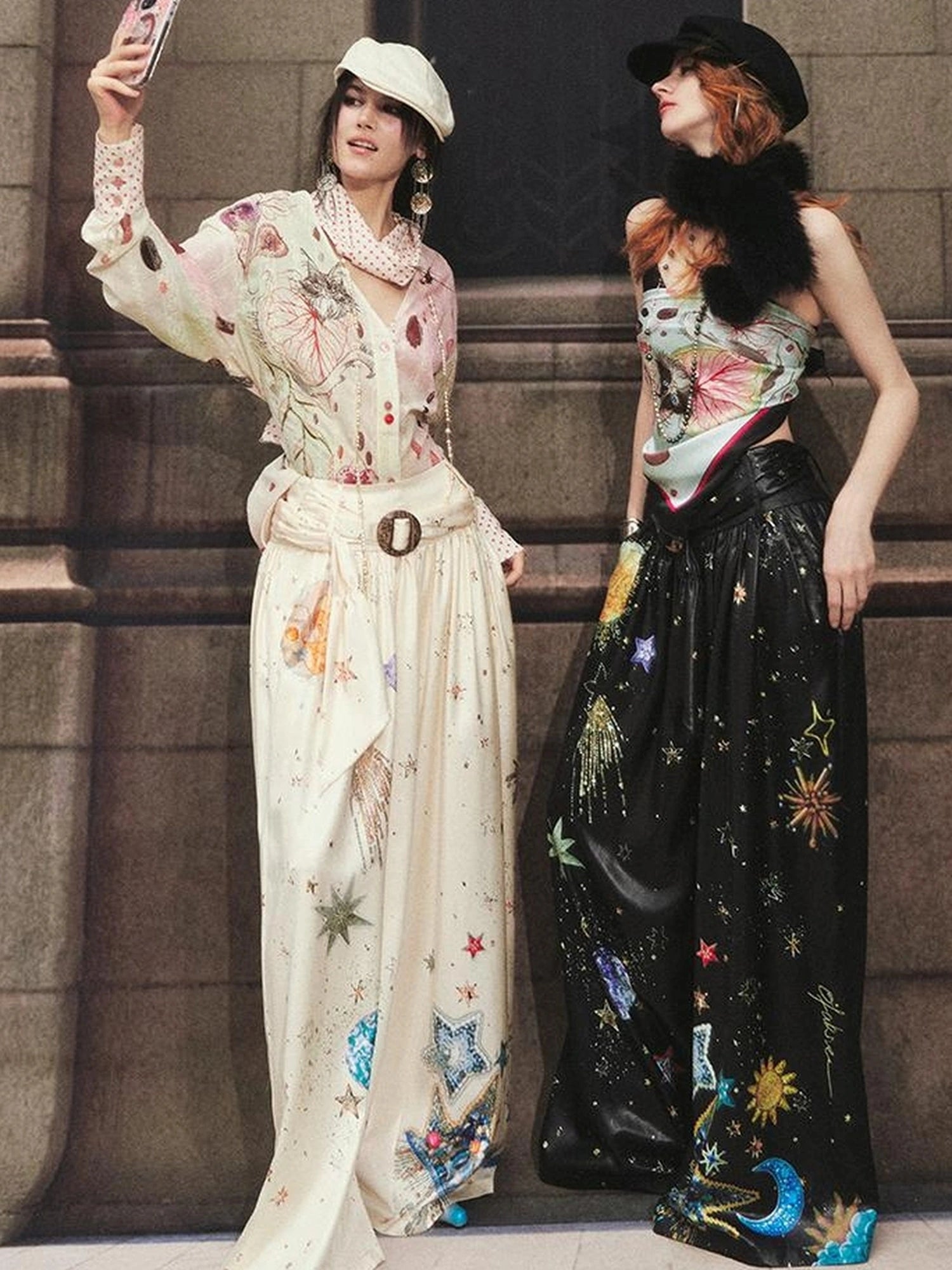 OfAkiva Akiva Bountiful Begonia Kitten Silk Scarf