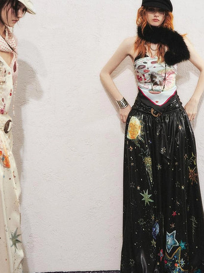 OfAkiva Akiva Bountiful Begonia Kitten Silk Scarf