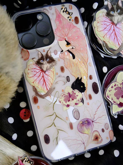 OfAkiva Akiva Cat Print Shockproof Phone Case