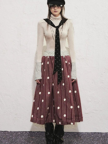 OfAkiva Akiva Diagonal Alley Ribbed Turtleneck Slim Fit Long Sleeve Top