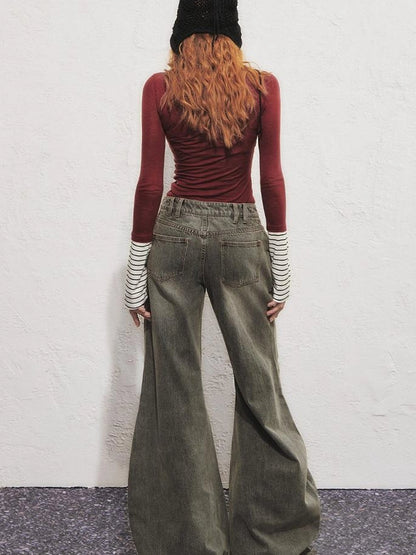 OfAkiva Akiva Diagonal Alley Ribbed Turtleneck Slim Fit Long Sleeve Top