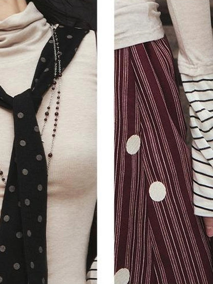 OfAkiva Akiva Diagonal Alley Ribbed Turtleneck Slim Fit Long Sleeve Top