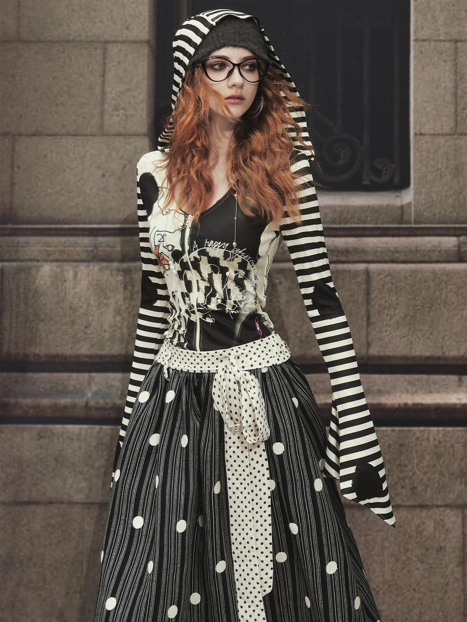 OfAkiva Akiva Effy Original Cat Chase Print Hoodie