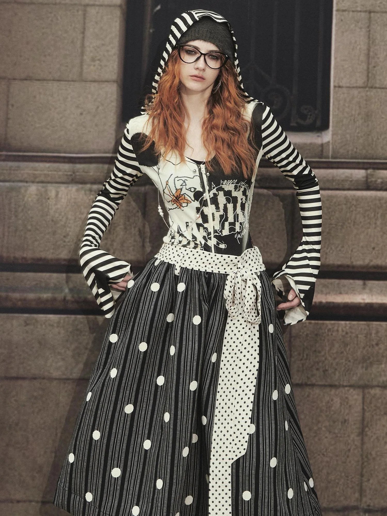 OfAkiva Akiva Effy Original Cat Chase Print Hoodie