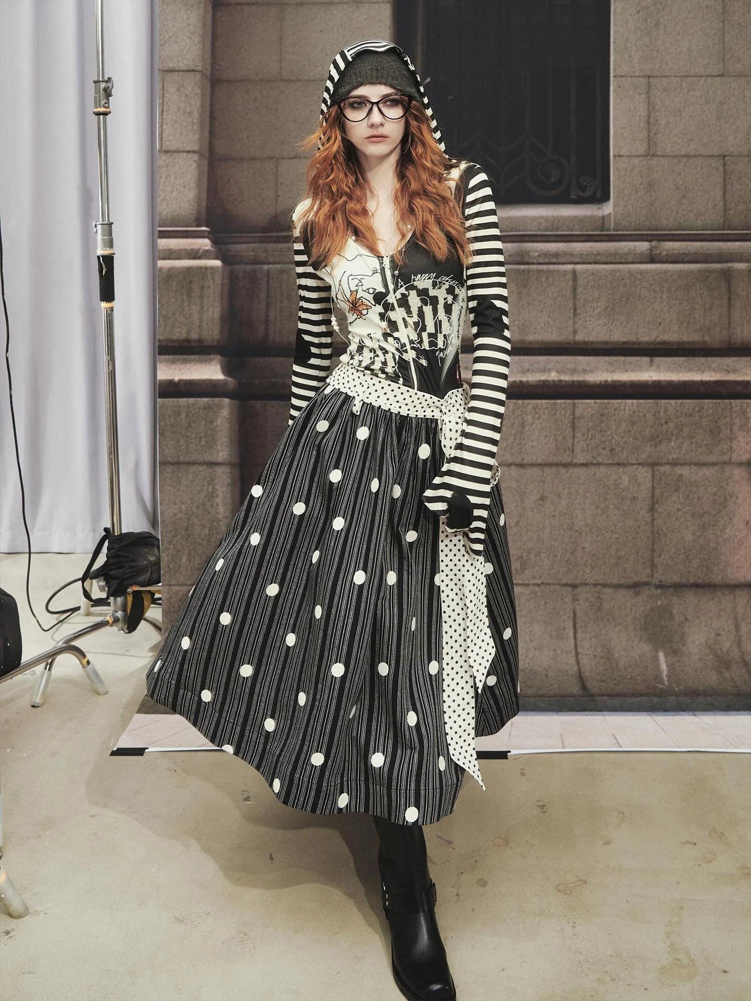 OfAkiva Akiva Effy Original Cat Chase Print Hoodie