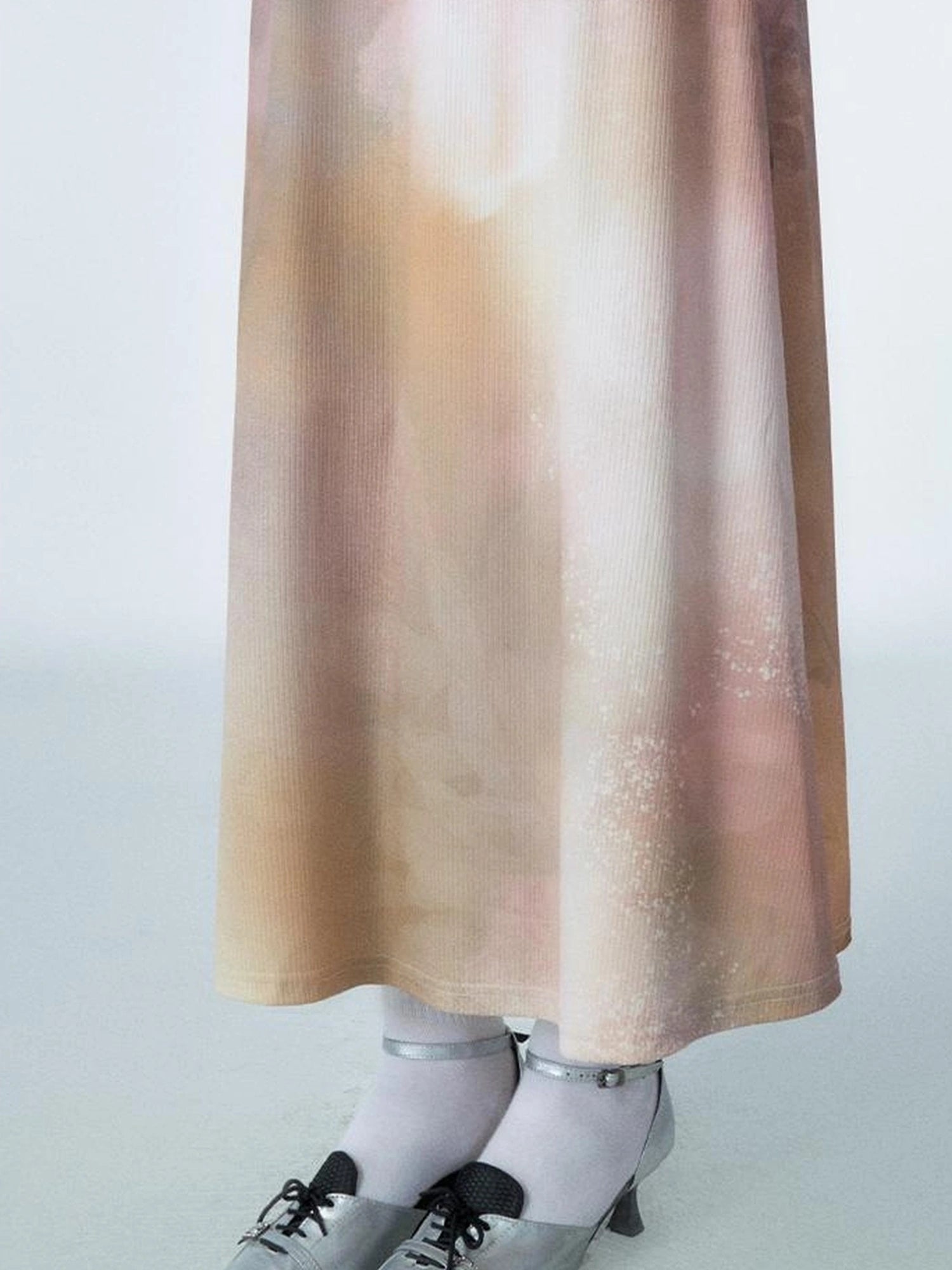 OfAkiva Akiva Ethereal Ombre Chiffon Slip Dress