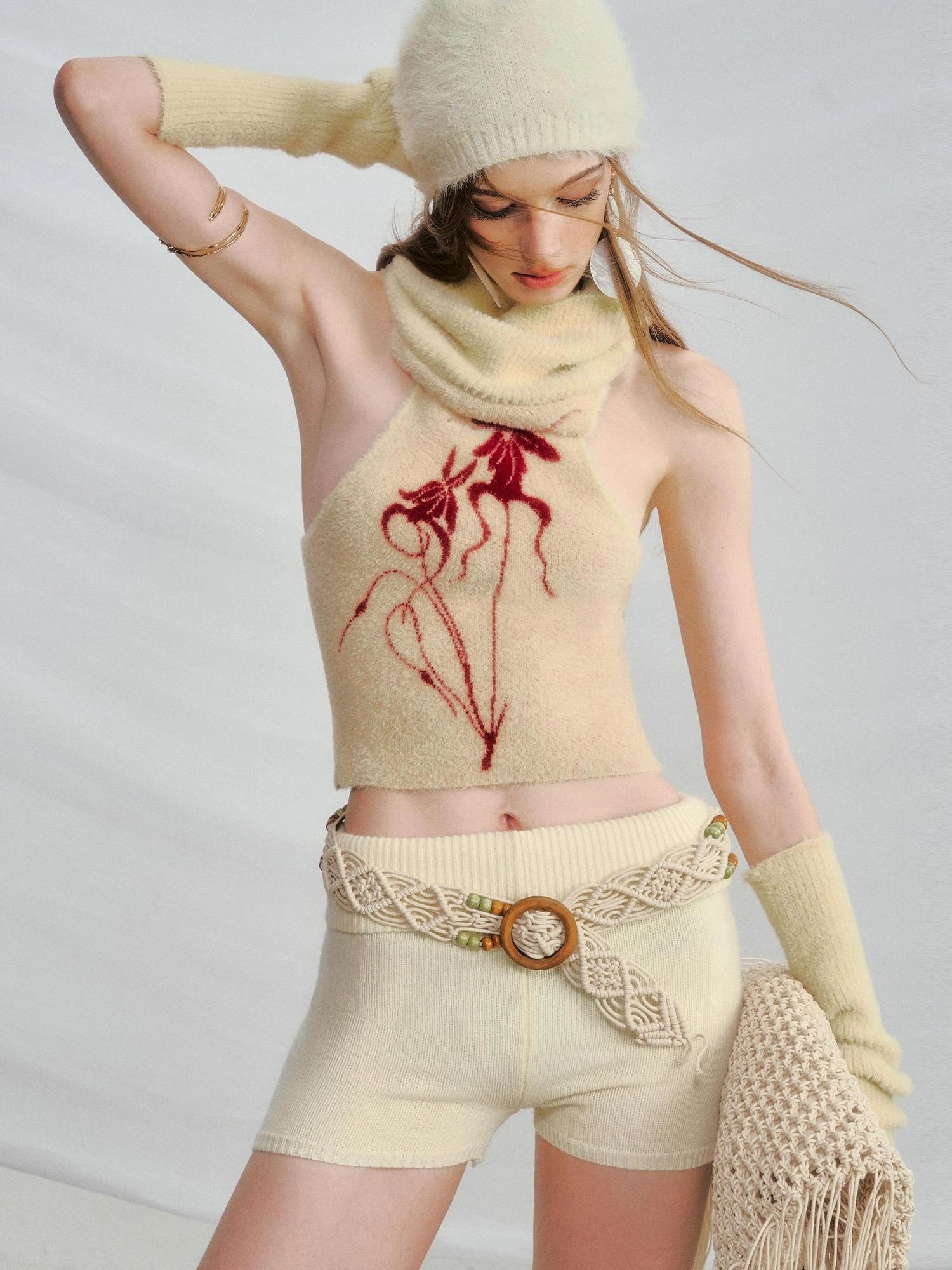 OfAkiva Akiva Orchid Valley Sleeveless Knit Vest