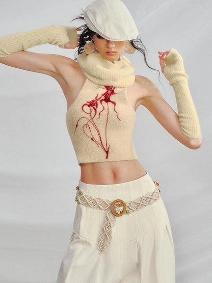 OfAkiva Akiva Orchid Valley Sleeveless Knit Vest