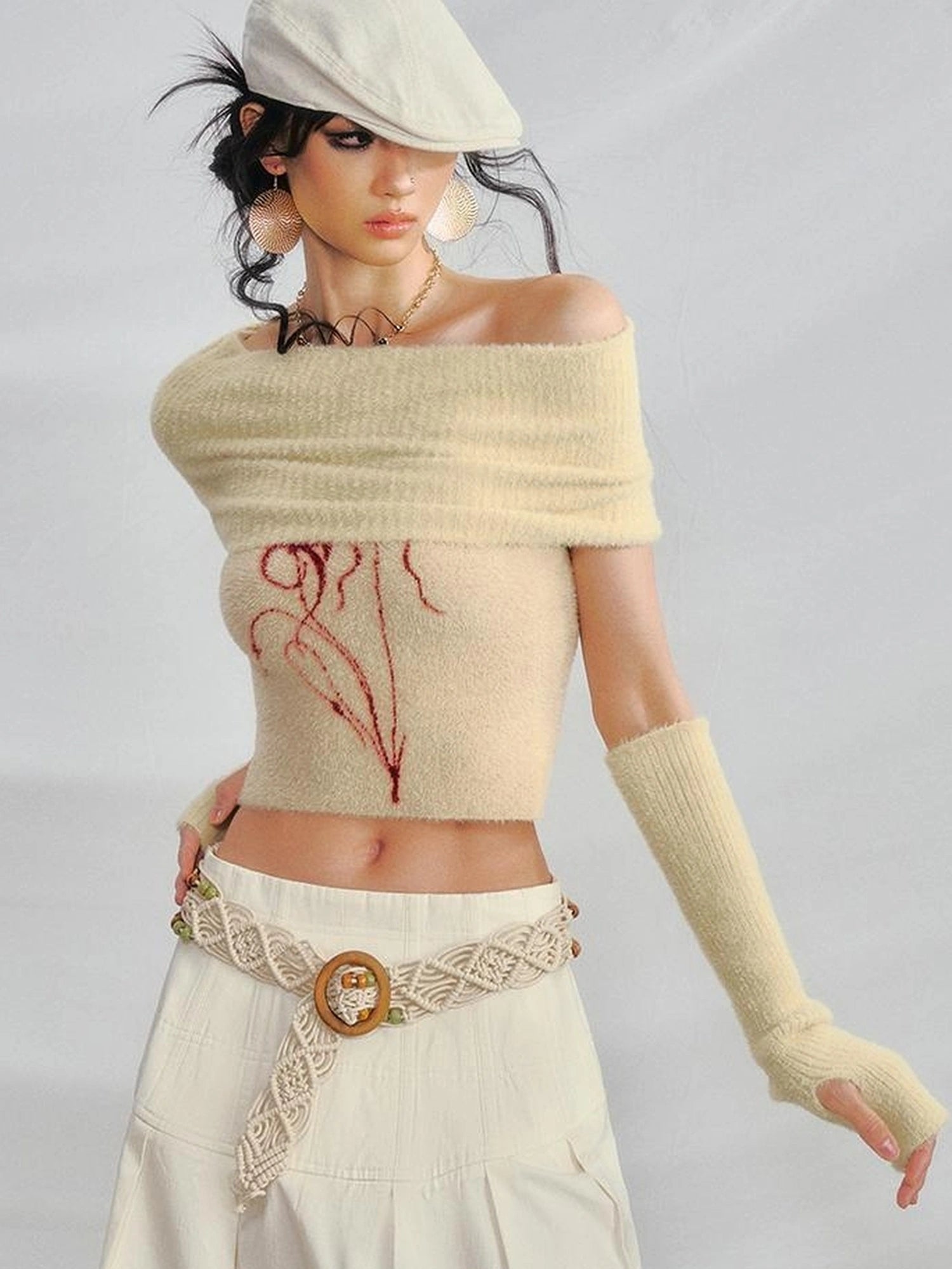 OfAkiva Akiva Orchid Valley Sleeveless Knit Vest