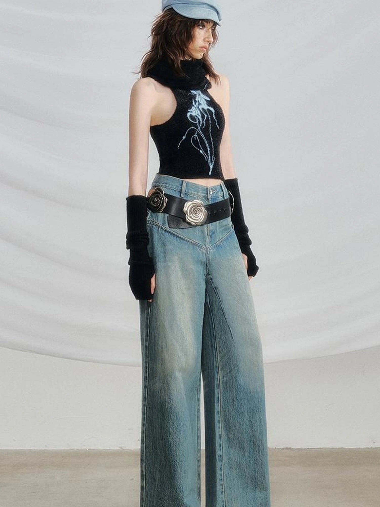 OfAkiva Akiva Orchid Valley Sleeveless Knit Vest