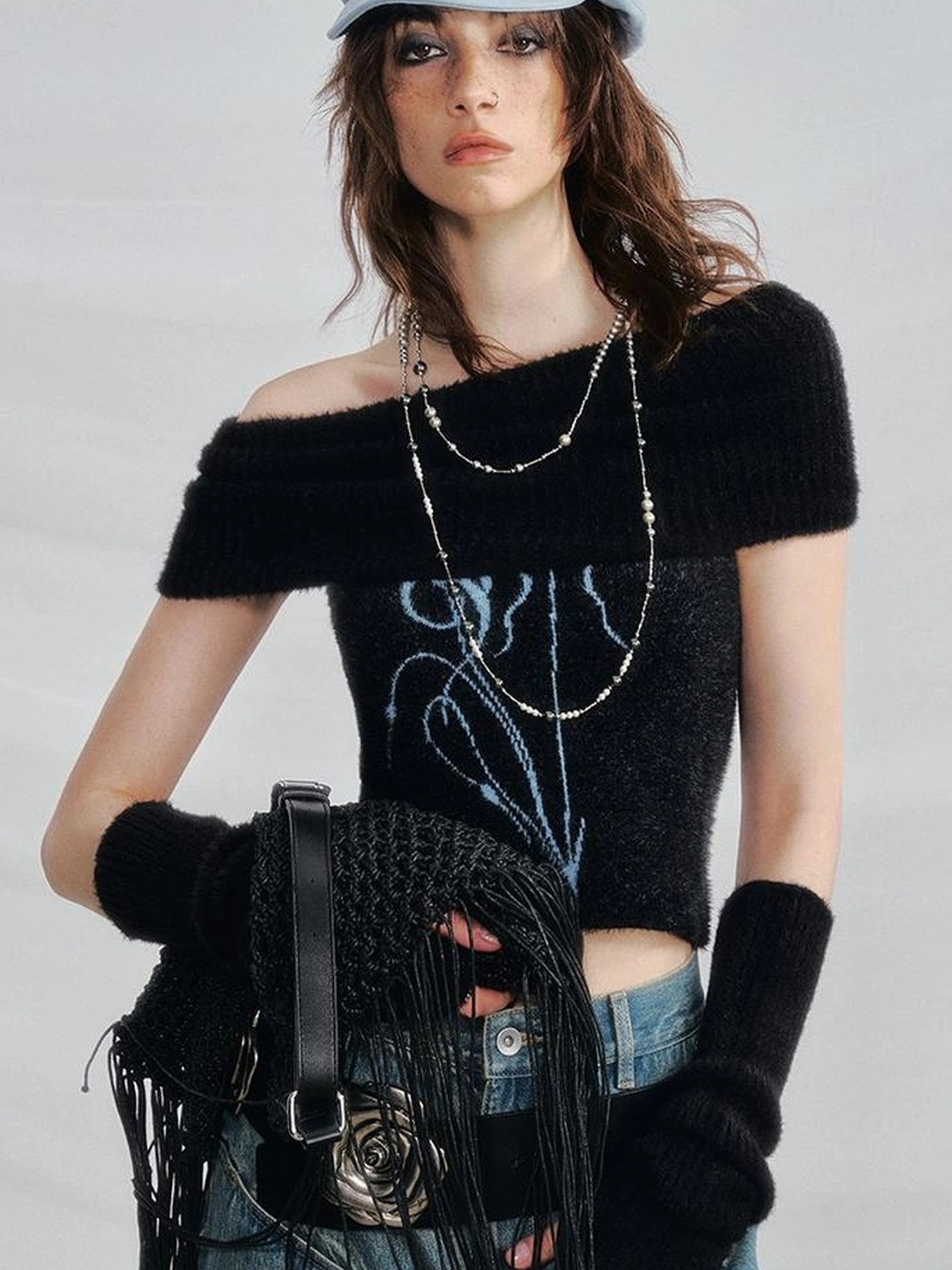 OfAkiva Akiva Orchid Valley Sleeveless Knit Vest