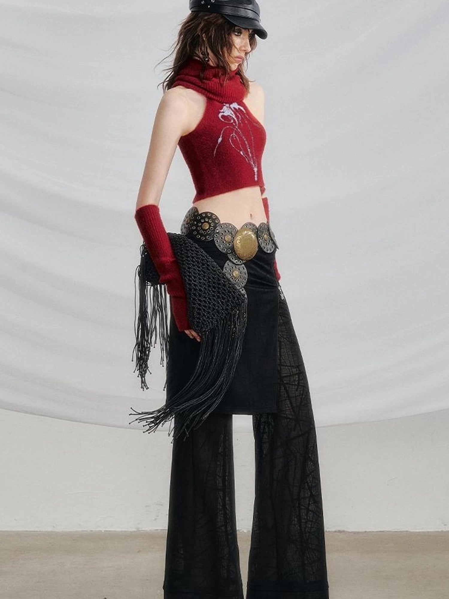 OfAkiva Akiva Orchid Valley Sleeveless Knit Vest