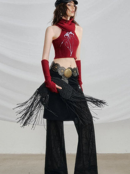 OfAkiva Akiva Orchid Valley Sleeveless Knit Vest