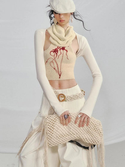 OfAkiva Akiva Orchid Valley Sleeveless Knit Vest