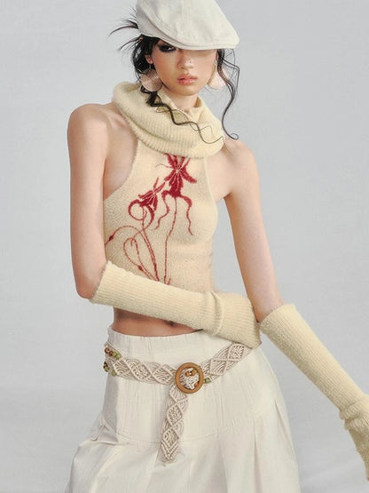 OfAkiva Akiva Orchid Valley Sleeveless Knit Vest