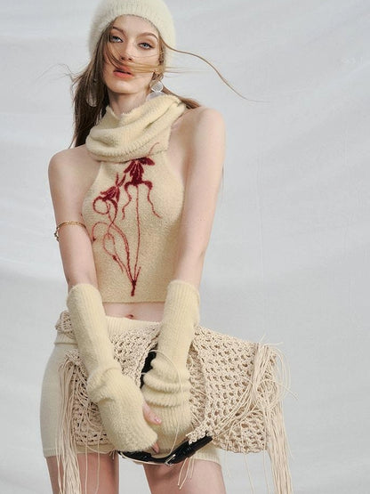 OfAkiva Akiva Orchid Valley Sleeveless Knit Vest