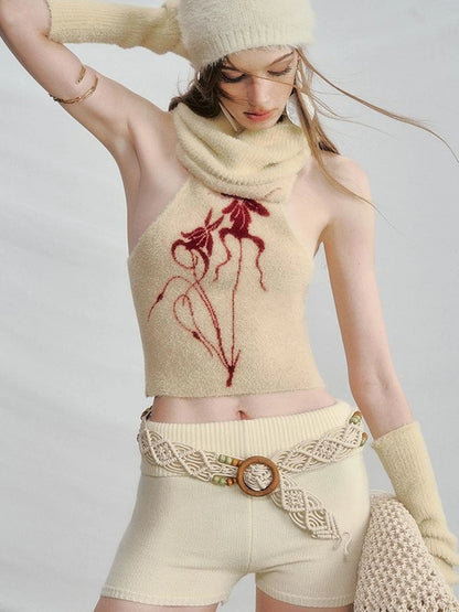 OfAkiva Akiva Orchid Valley Sleeveless Knit Vest