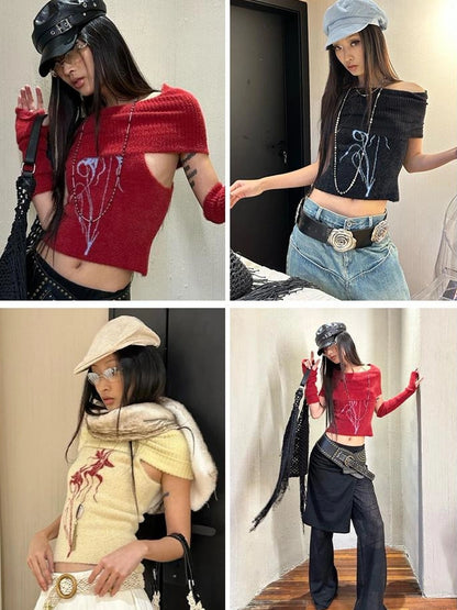 OfAkiva Akiva Orchid Valley Sleeveless Knit Vest