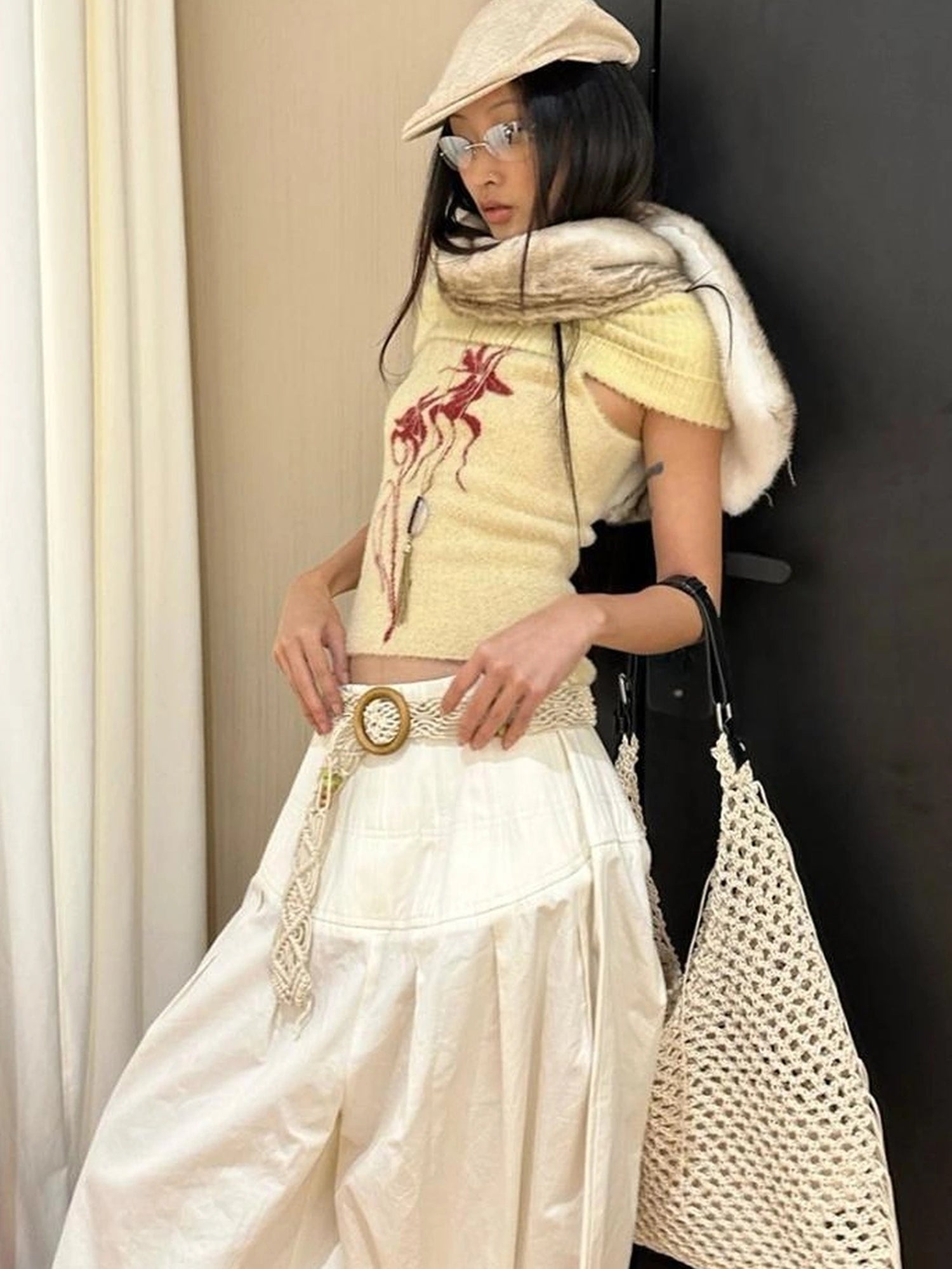 OfAkiva Akiva Orchid Valley Sleeveless Knit Vest