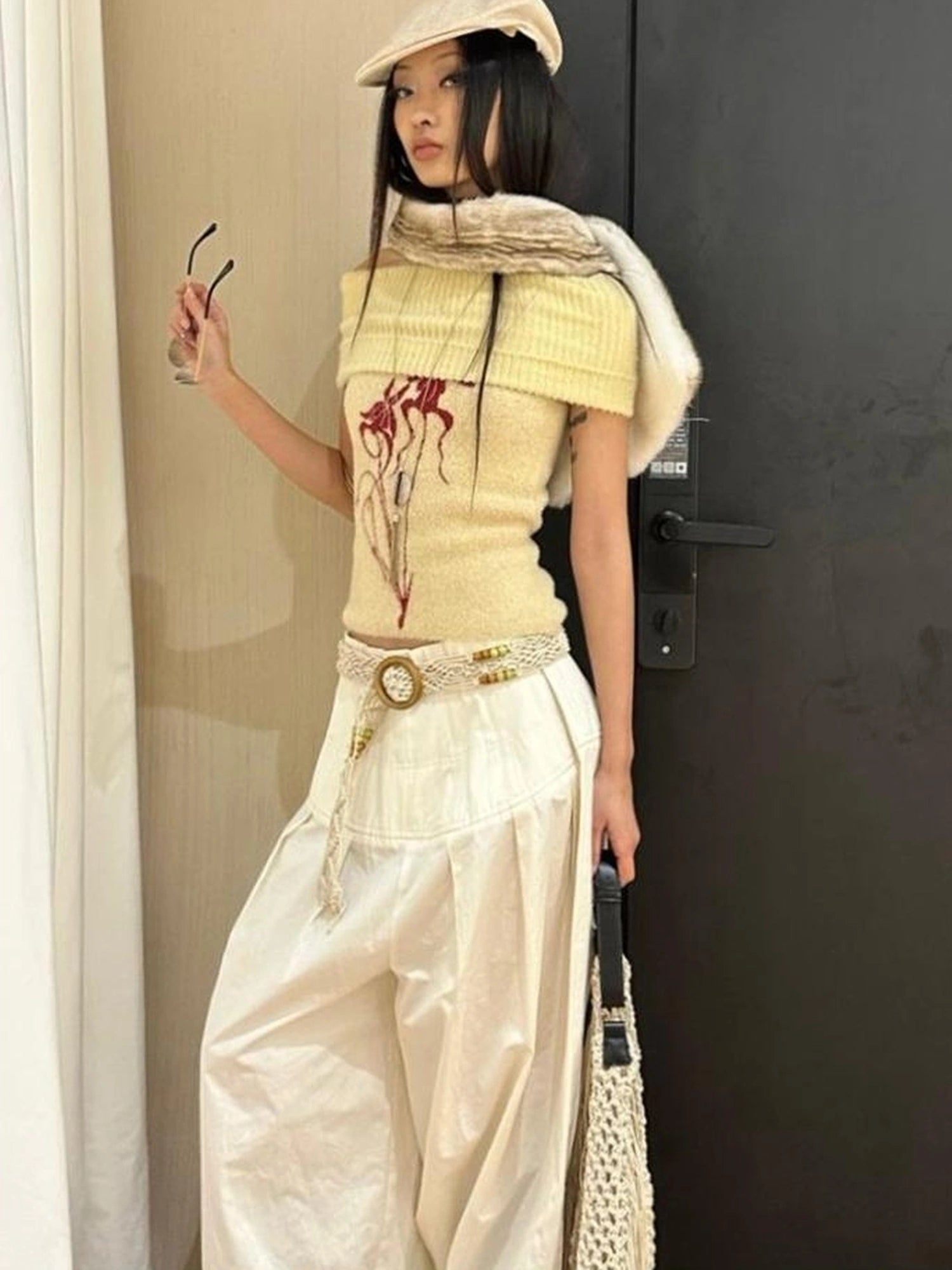 OfAkiva Akiva Orchid Valley Sleeveless Knit Vest